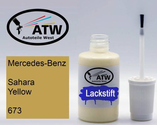 Mercedes-Benz, Sahara Yellow, 673: 20ml Lackstift, von ATW Autoteile West.